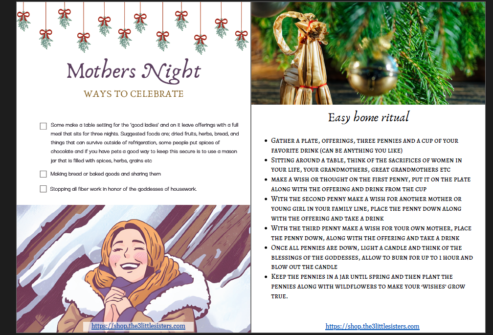 Mothers Night Workbook