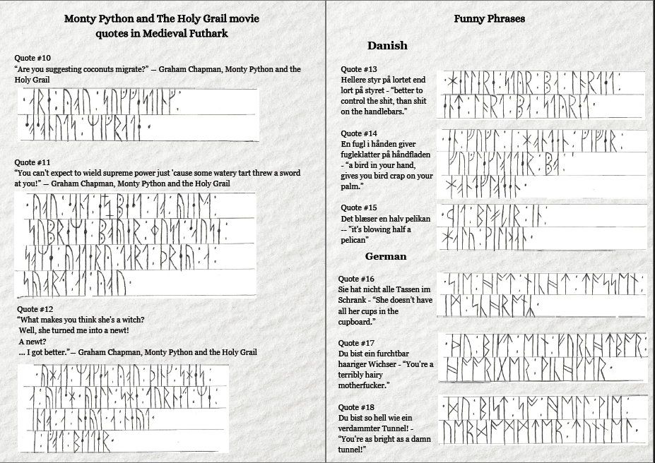Humorous Runic Inscriptions